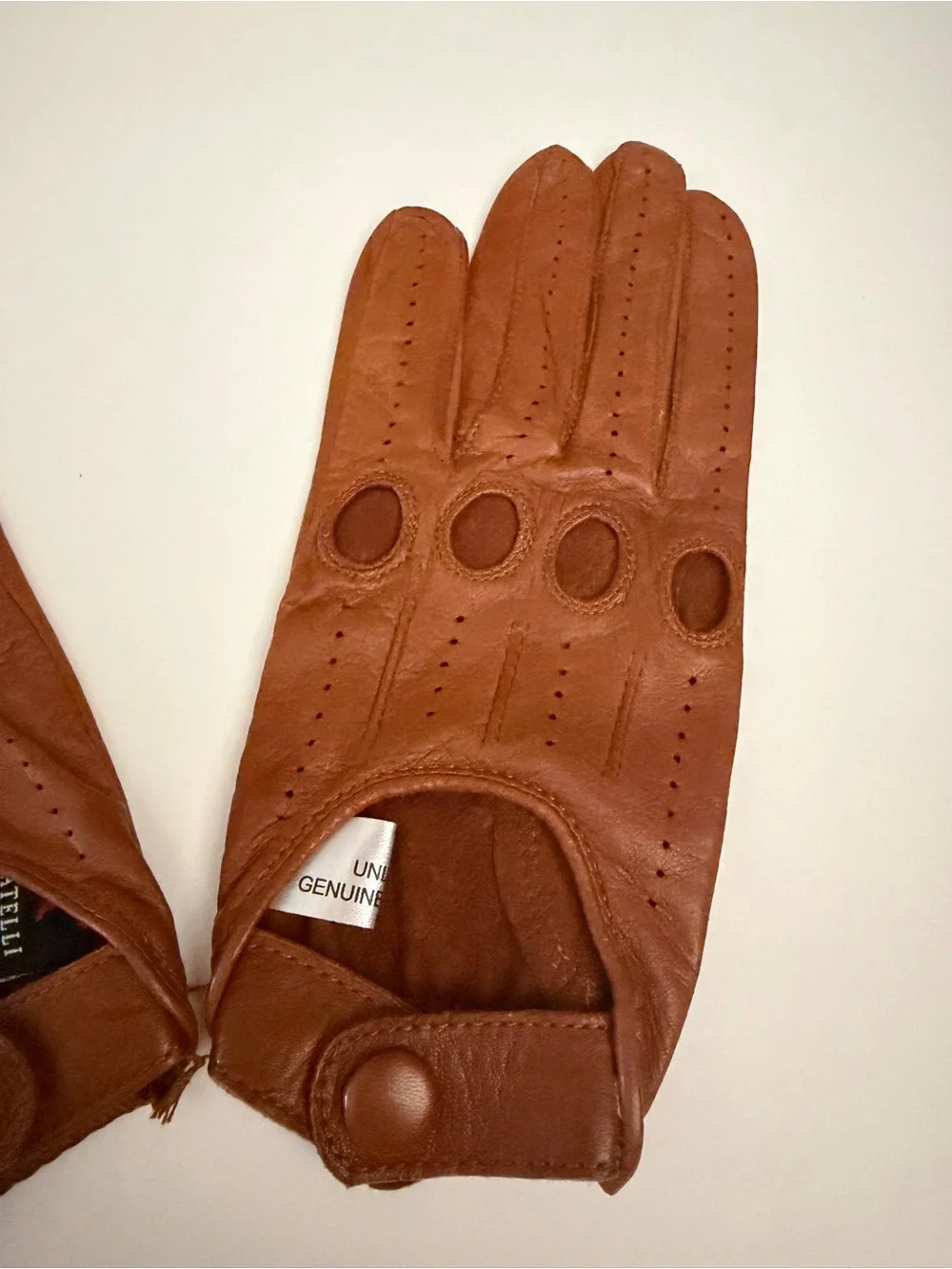 Fratelli Orsini Soft Leather Driving Gloves Brown Made In Italy Women’s 6.5 NWOT